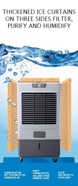 Heavy Duty 70L Air Cooler with Pure Copper Motor, 7000 RPM, Inverter Cooling & Humidifier for Large Spaces - 750W