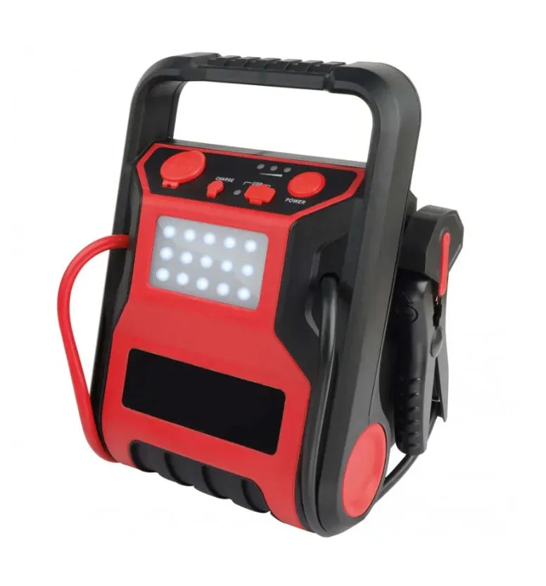 5-in-1 12V Jump Starter Power Bank & Air Compressor Pump with USB Output & Emergency Light - 9,000 mAh