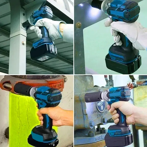 High Torque Cordless Impact Wrench Tool with 21V Brushless Motor & 2 Rechargeable Batteries