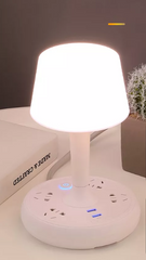 Multifunctional Desk Lamp with Power USB Sockets & Phone Holder