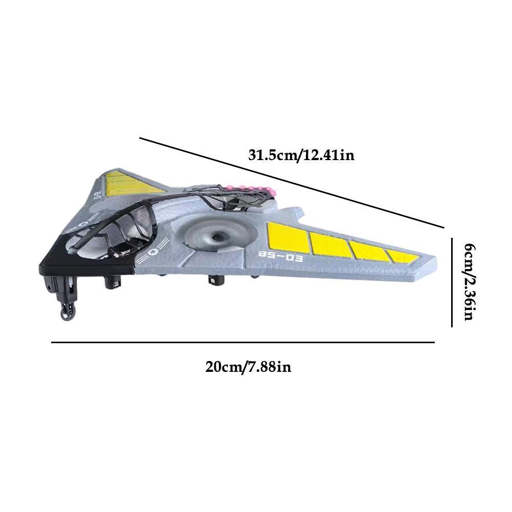 360° Rotating Stunt Fighter Airplane Drone with Auto Return & Remote Control