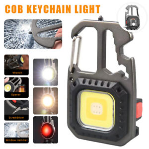 Multifunctional Emergency COB Light Tripod Keychain with Screwdriver Wrench Tool, Bottle Opener & G
