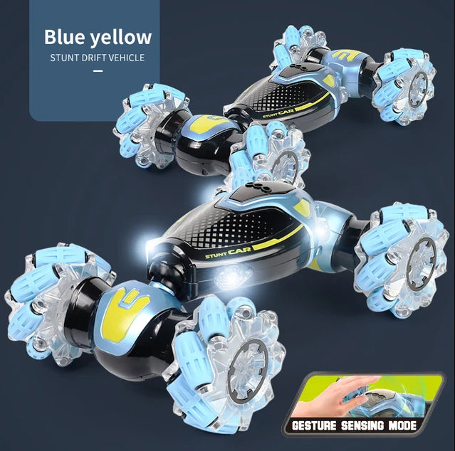 Portable Stunt Car Toy with Gesture Control, Double-Side Roll Design & Rechargeable Battery