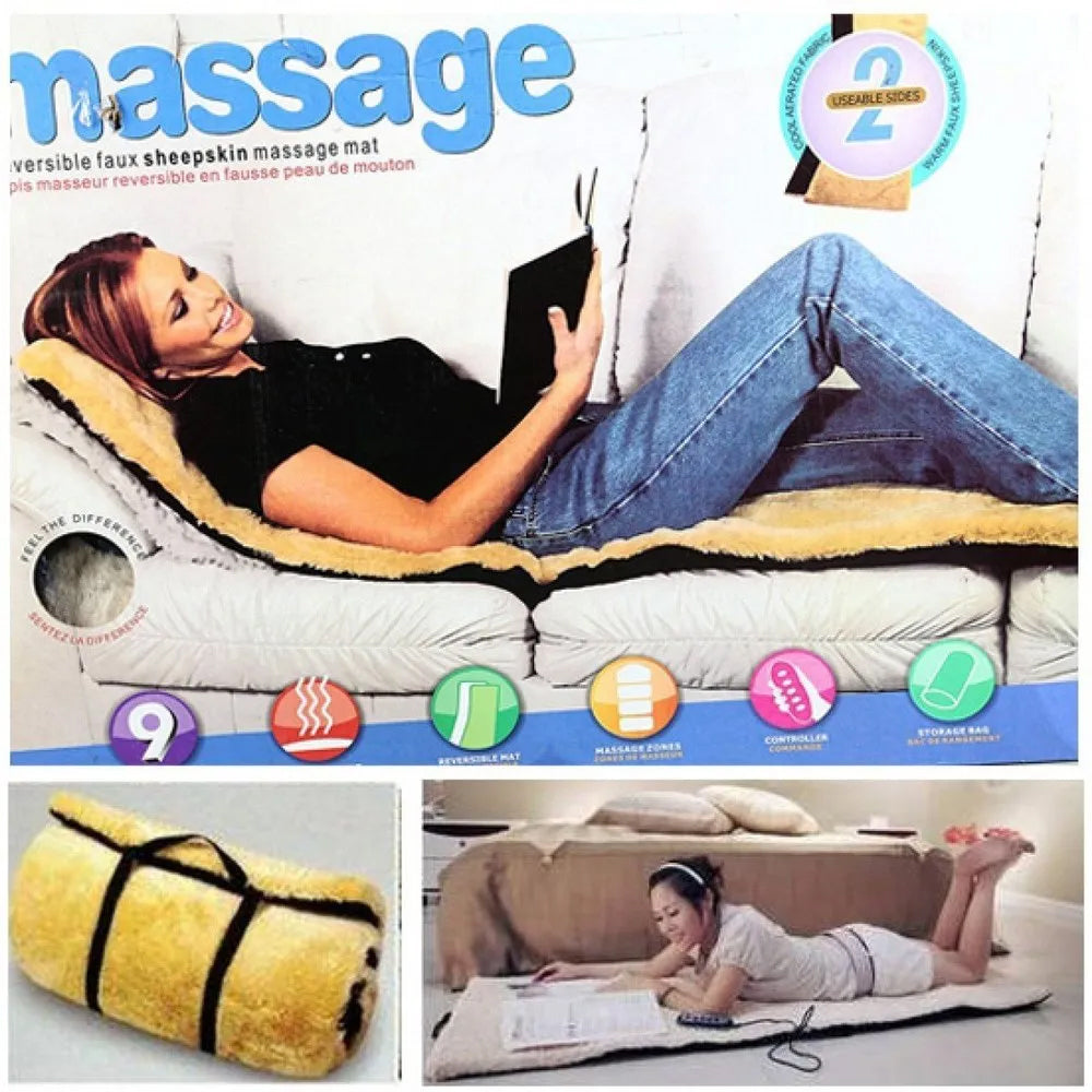 Full Body Massaging Mat with Heating & 7 Massage Modes with Relaxing Cushion