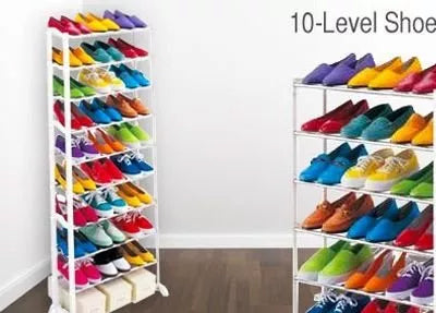 10 Layer Portable Foldable High Quality Shoe Storage Rack for 30 Pairs