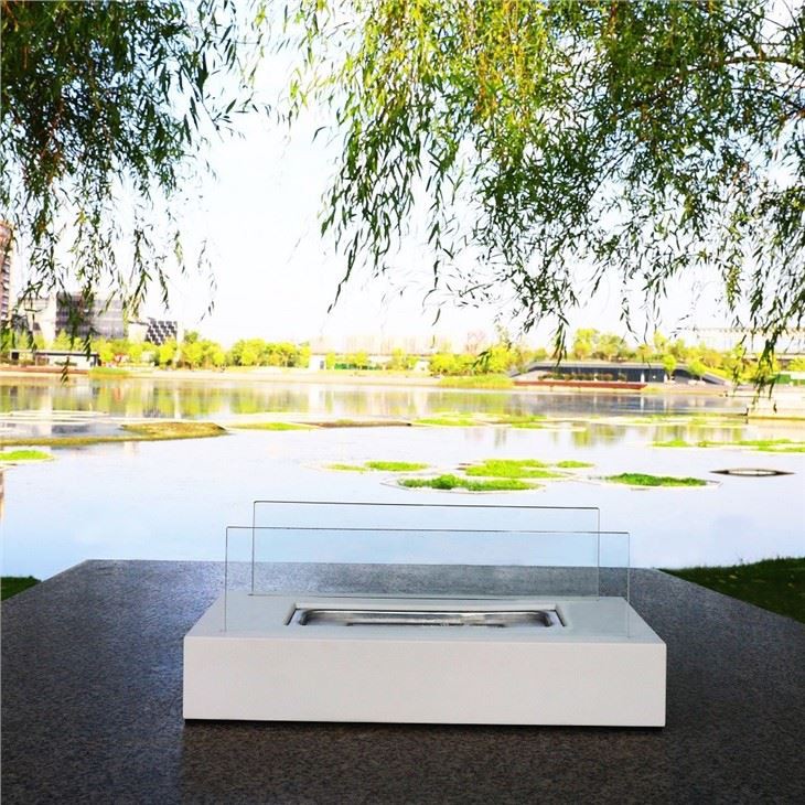 Modern Elegant Flame Tabletop Glass Fire Pit Heater for Indoor & Outdoor