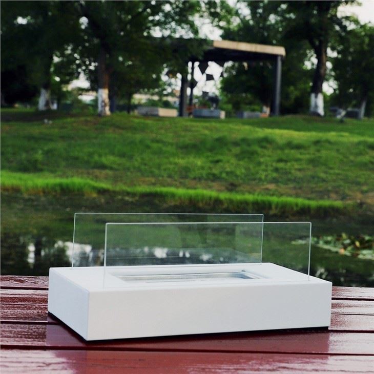 Modern Elegant Flame Tabletop Glass Fire Pit Heater for Indoor & Outdoor