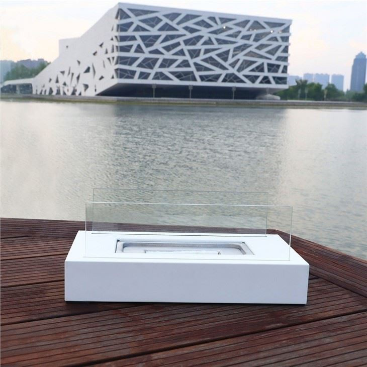 Modern Elegant Flame Tabletop Glass Fire Pit Heater for Indoor & Outdoor