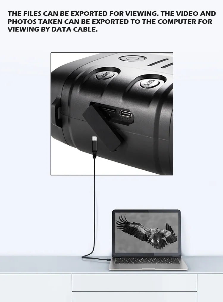 Digital Infrared Night Vision Binoculars with HD Photo & Video Capture & Zooming