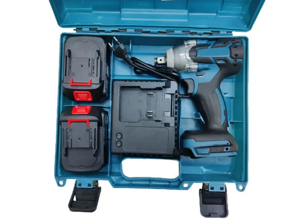 High Torque Cordless Impact Wrench Tool with 21V Brushless Motor & 2 Rechargeable Batteries