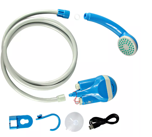 Portable USB Rechargeable Camping Shower for Outdoors, Tours and Vacations