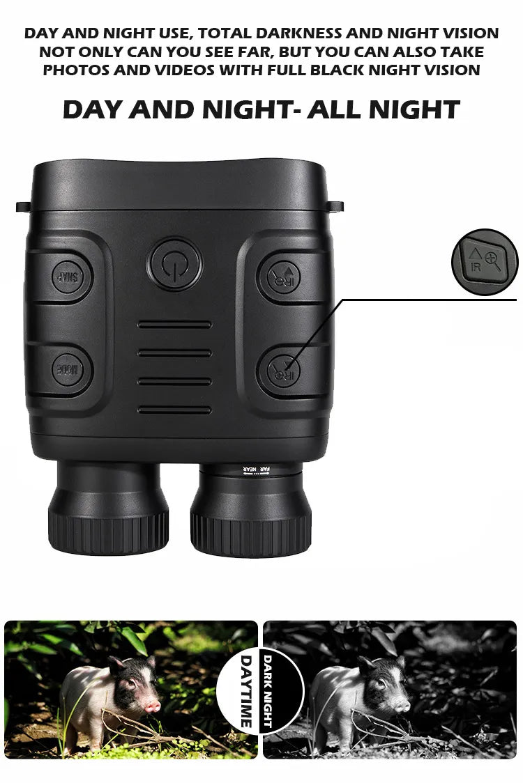 Digital Infrared Night Vision Binoculars with HD Photo & Video Capture & Zooming