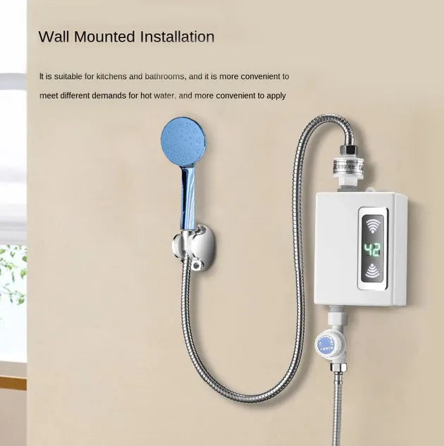 Multipurpose Instant Thermostatic Electric Water Heater with Shower Head and Temperature Control & Display