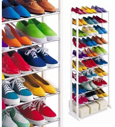 10 Layer Portable Foldable High Quality Shoe Storage Rack for 30 Pairs